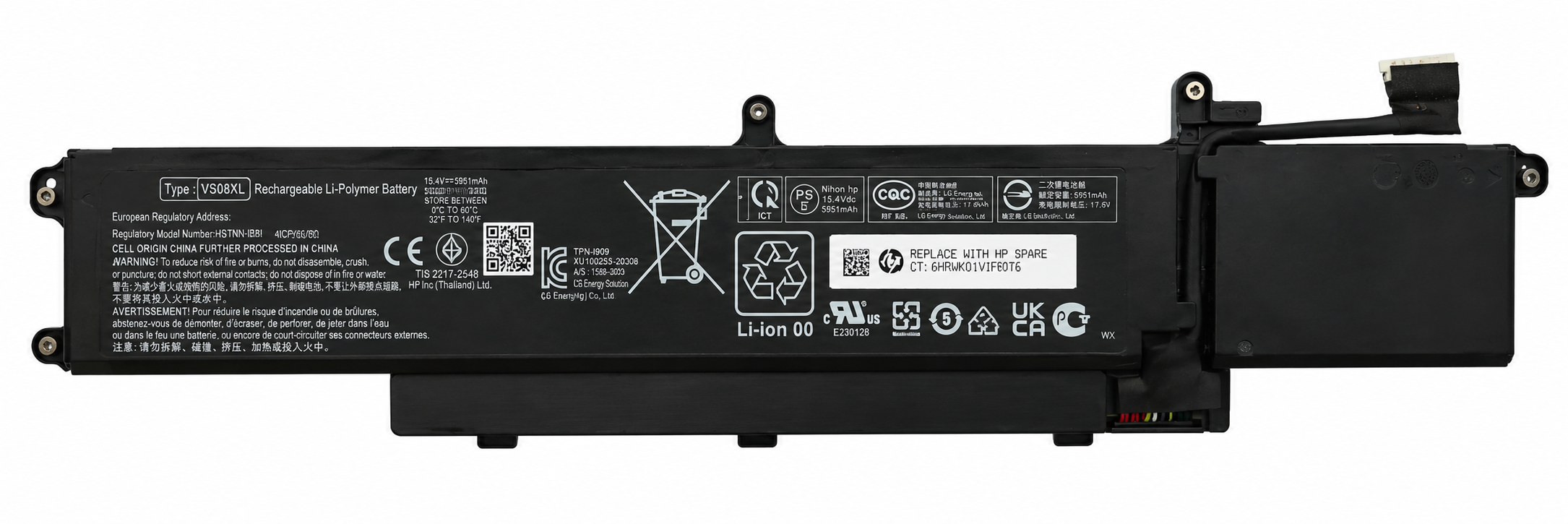 Pin HP ZBook Fury 16 G9 / 16 G10 / 16 G11 / VS08095XL / TPN-IB0N / TPN-DB1F / M85951-171 / M85951-271 / M86087-001 / M86087-005 / VS08XL 95Wh