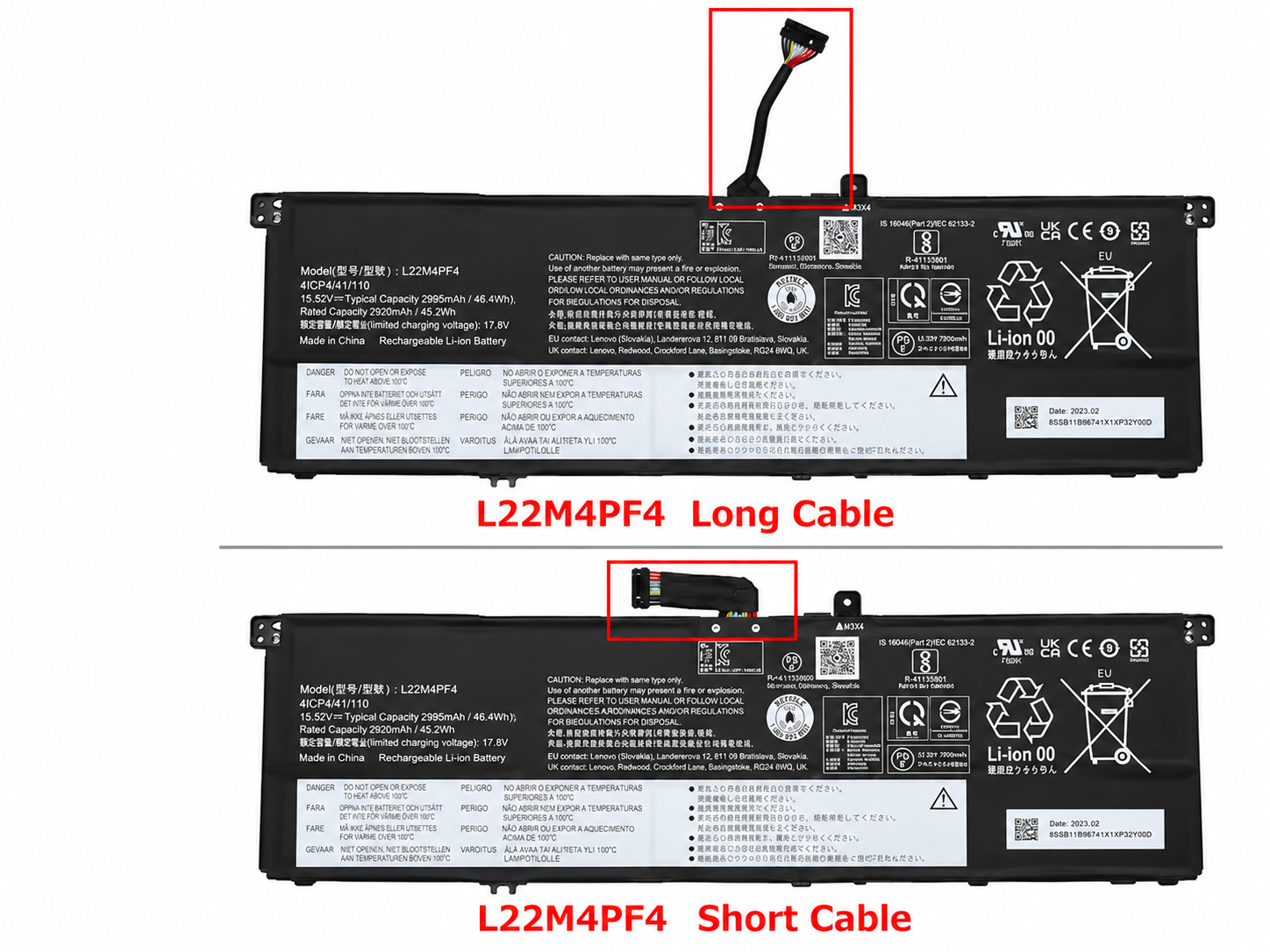 Pin Lenovo Yoga Pro 7 14 14IRH8, 14APH8, 14ARP8, 14IMH9, 14AHP9, 14ASP9 / Slim Pro 7 14 14APH8, 14ARP8 /  IdeaPad 14s IAH8, IRH8, IRU8, IAN8, ABR8, AMN8 / L22C4PF4, L22D4PF4, 5B11K24754, 5B11K24764, SB11K24759 L22M4PF4 73Wh