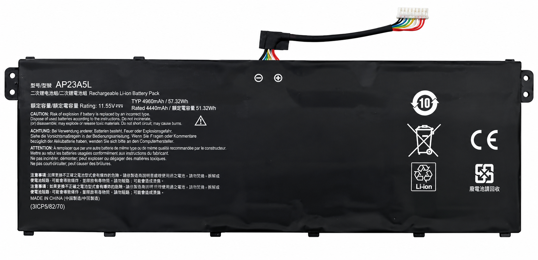 Pin Acer Aspire Go 15 AG15-51P A14-51M A14-51GM A15-41M A15-51M Chromebook CB311-12HT KT.00305.014 AP23A8L AP23A7L AP23A5L 53.05Wh