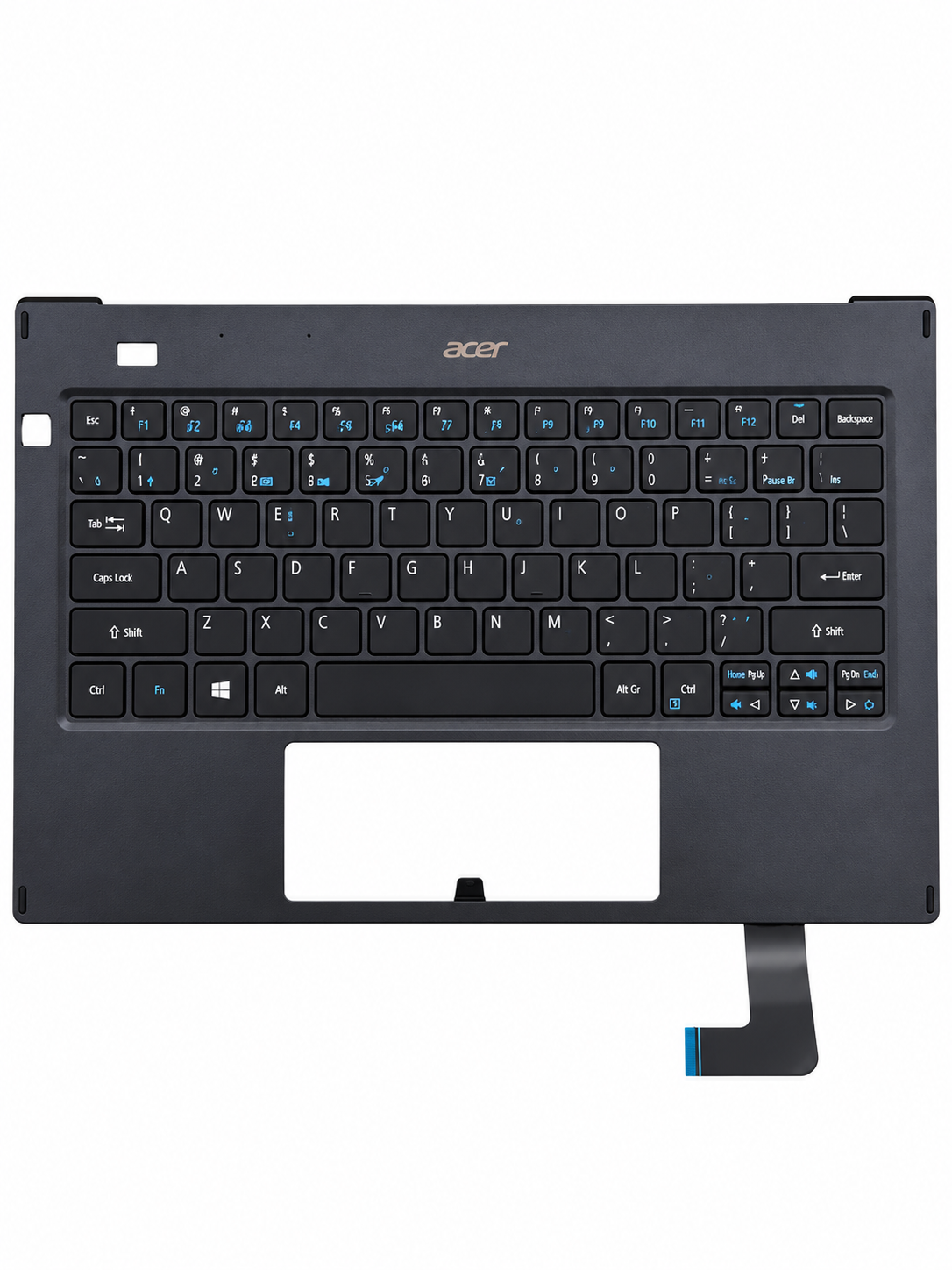 Vỏ C + Key Acer SF714-52 Black new có led 6B.H98N7.029